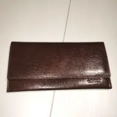 Dakota ダークブラウン レザー 長財布　未使用品　牛革　かぶせタイプのサムネイル