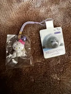 ご当地キティ 北海道限定 ラベンダー あざらし 根付け HELLO KITTY