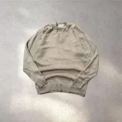 90s Marc O'Polo Vネックニット ユーロ古着 刺繍ロゴ ベージュ