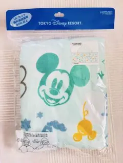 【新品・未使用】ディズニーリゾート フード付きガーゼタオル ミッキー
