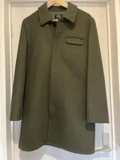 A.P.C. オリーブグリーン ウールコート XS