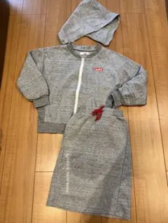 新品タグ無しx-girl stagesグレーセットアップ140