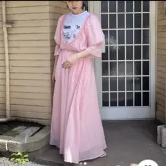 【完売品】merryjenny シアーガーゼモアギャザードレス　美品　春夏服