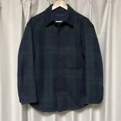 UNIQLO オーバーシャツジャケット（チェック）ダークグリーン