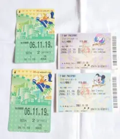 ディズニーシー 5周年 使用済み チケット リゾートライン チケット