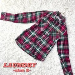 可愛いニコちゃんマーク刺繍❤️美品❗️綿100%【ランドリー】ネルシャツ