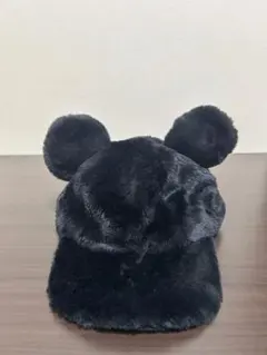 ミッキーマウス 耳付きファーキャップ