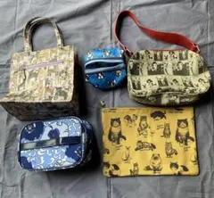 猫柄 バッグ ポーチ など5点セット まとめ売り