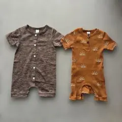SHEIN 半袖ロンパース　2枚セット　74cm