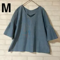 INGNI 青色 フレアスリーブ トップス　M