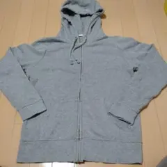 GU グレー フルジップ パーカー Lサイズ
