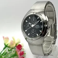 稼働品 SEIKO 腕時計 セイコー アルバ WIRED クロノ デイト QZ式