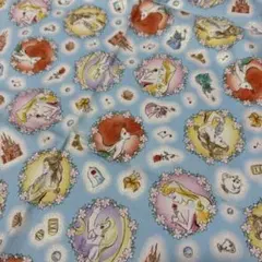 Disney プリンセス オックス生地 ハンドメイド 手芸材料　ラメ