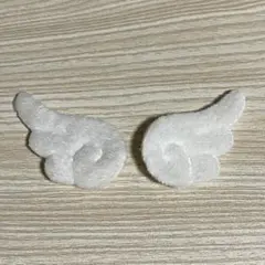 天使の羽 ヘアクリップ 2個セット ホワイト