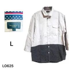★美品★タカキュー MALE & CO. スリムフィットシャツ L ドットのサムネイル