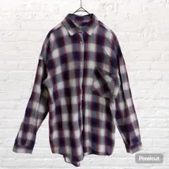 50006 アズールバイマウジー チェックシャツ S オーバーサイズ ゆったり