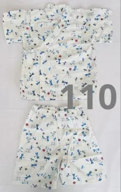 110 トンボ柄 甚平 綿100 夏 夏祭り 花火大会