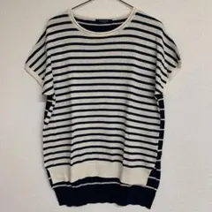 ショコラフィネローブ　ボーダー　サマーニット　カットソー