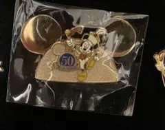 ディズニーランド 50周年 ミッキーピンバッジ