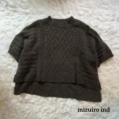 mizuiro indミズイロインド ケーブルニット半袖