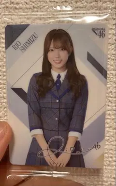 ボ*人様 日向坂46 清水理央 生写真 チュウ 直筆サイン 「6回目のひな誕