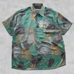 90s A.Special ユーロ 古着 アート シルク S/S シャツ 3のサムネイル