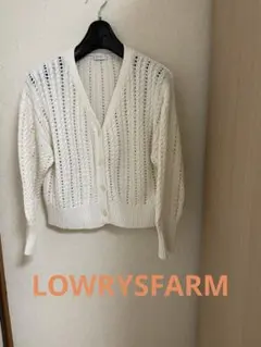 LOWRYS FARM 透かし編みニットカーディガンのサムネイル