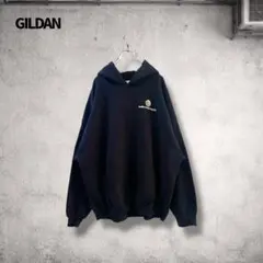 グランジ ボロ パーカー 黒 2XL 企業ロゴ CBOY