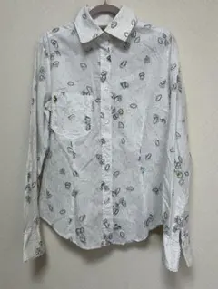 Paul Smith Black 長袖シャツ ホワイト 指輪柄 レースXL