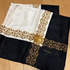 CHANEL シャネル 大判スカーフ チェーン柄