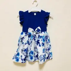新品未使用♡袖フリルワンピース　サイズ90cm