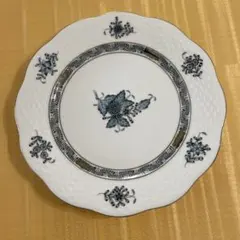 美品！ヘレンド　アポニーターコイズ　プラチナ　オーバルディッシュ 美品！ヘレンド アポニーターコイズ プラチナ オーバルディッシュ