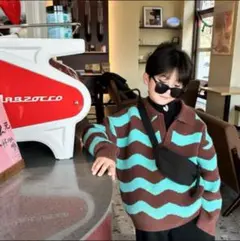 キッズ ボディバッグ ウエストポーチ 子供用 軽量 黒 男女兼用　157
