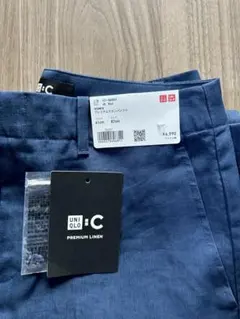 UNIQLO :Cプレミアムリネンパンツ ブラック61 - メルカリ