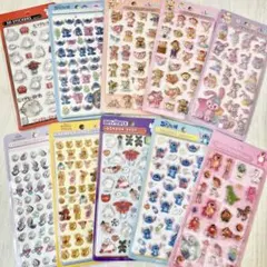 【大処分セール】ぷっくり立体シール 3D 10枚セット まとめ売り
