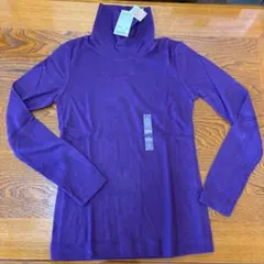 ユニクロ ヒートテック フリースタートルネックT レディース Sサイズ パープル