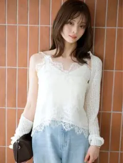 snidel レーストリムシフォンキャミソールのサムネイル