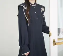 リリアンカラット コード刺繍ワンピース