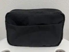 無印良品　ナイロン製 黒 ポーチ コンパクト