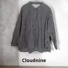 Cloudnine ブラックチェック 長袖シャツ　М〜Ｌsize