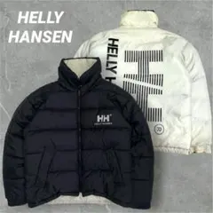 【リバーシブル】HELLY HANSEN ダウンジャケット　刺繍　90s M
