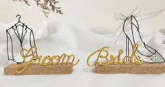 結婚式　受付　ウェルカムスペース　ワイヤーアート　ウェディング