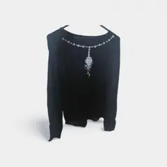 【GRANCY】Print Design Sheer Knit