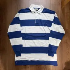 OLD STUSSY ラガーシャツ Mピンク ブルー 太ボーダー 90s 00s - メルカリ
