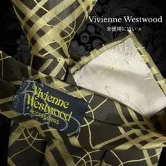 Vivienne Westwood ネクタイ チェック柄 オーブ柄 ブラウン系