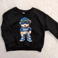 SHEIN トレーナー 4Y くまプリント ブラック