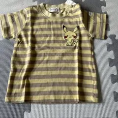 モンポケ　ポケモン　ピカチュウ　ボーダー　ベビー半袖Tシャツ　95のサムネイル