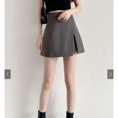 インパン裏地付きラップ風ミニスカート ai86 Mサイズ