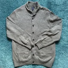 【Gap】グレー ボタン付きメンズカーディガン（サイズL）
