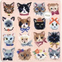 フェイラー　タオルハンカチ　ラブラリープリティーキャッツ